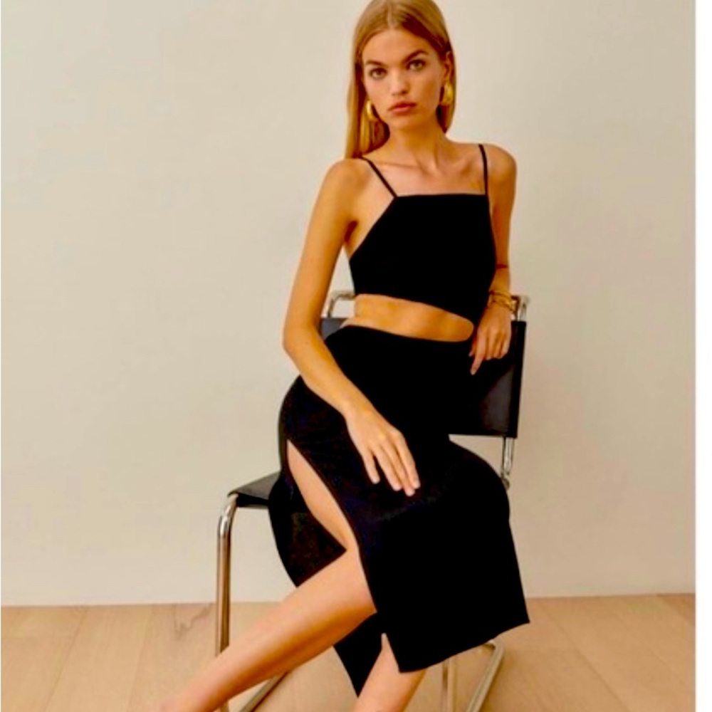 Reformation Kiwi dress black sz 2